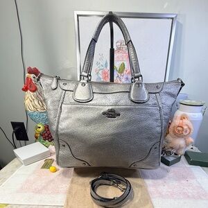 Coach Metallic Silver Mickie